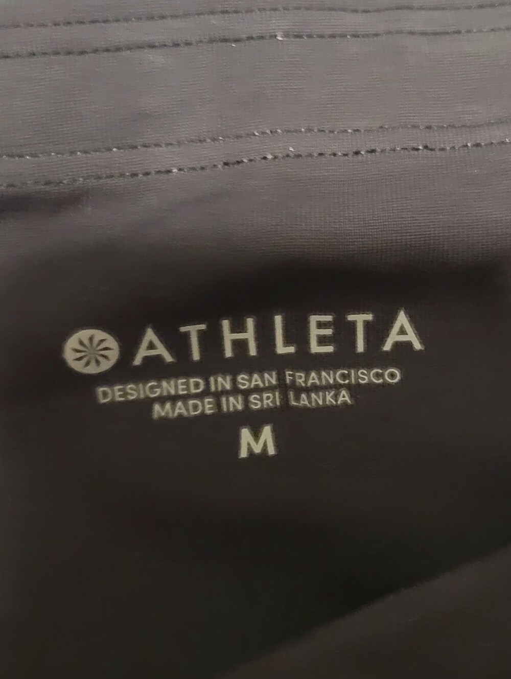 Athleta Black High-Waist Athletic Leggings with Sheer Stripe Detail - Picture 4 of 5